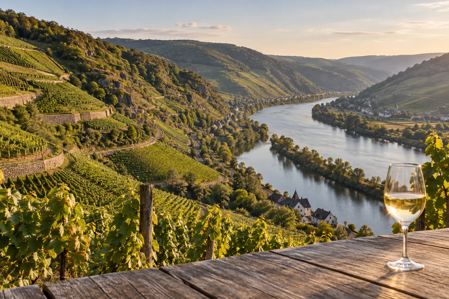 Generiertes Symbolmotiv einer Weinlandschaft in Deutschland