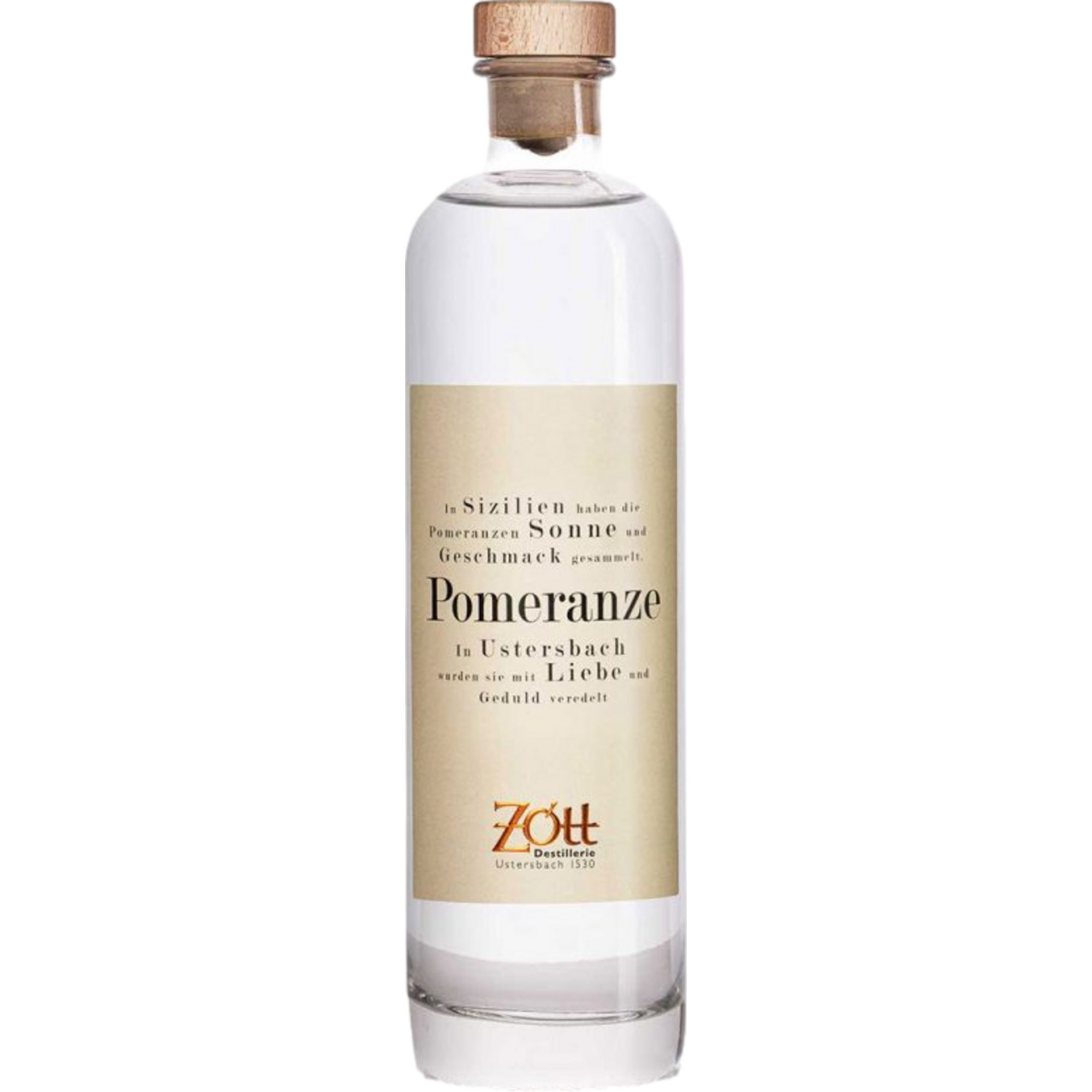 Zott Pomeranze Edelbrand, Deutschland, 0,5 L, 51% Vol., Spirituosen