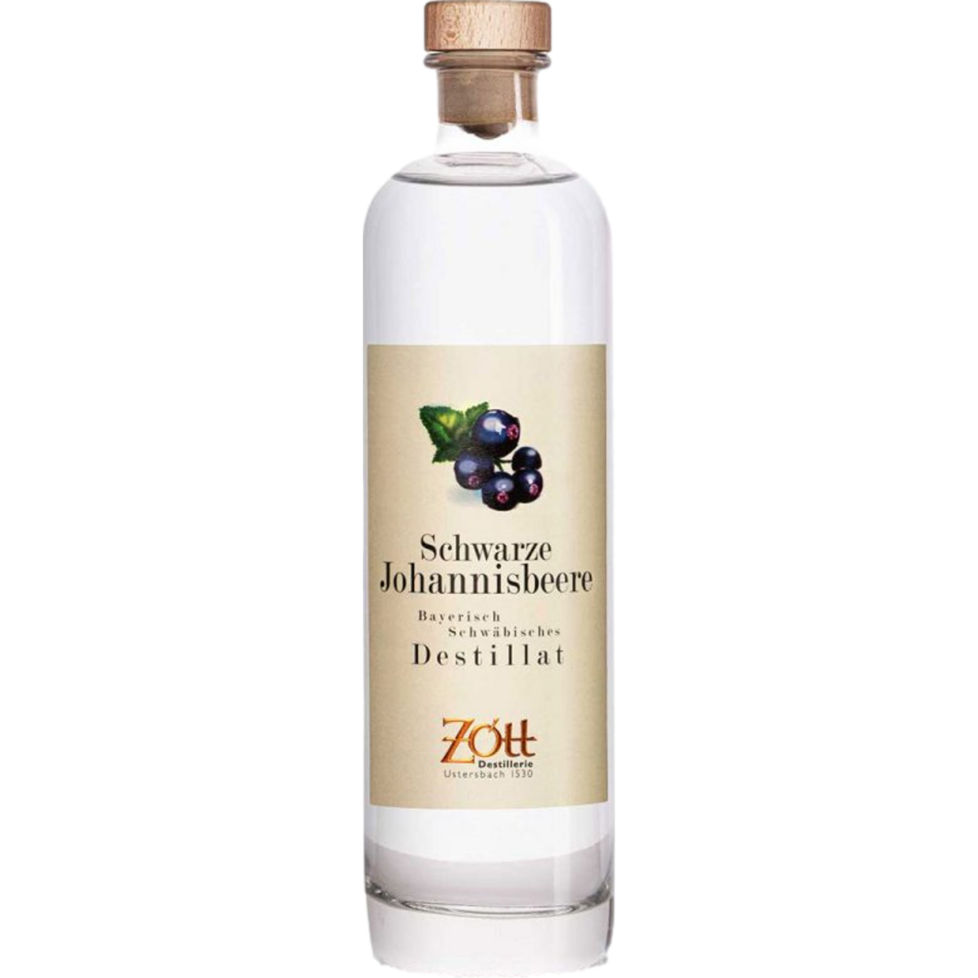 Zott Schwarze Johannisbeere Destillat, Deutschland, 0,5 L, 40% Vol., Spirituosen