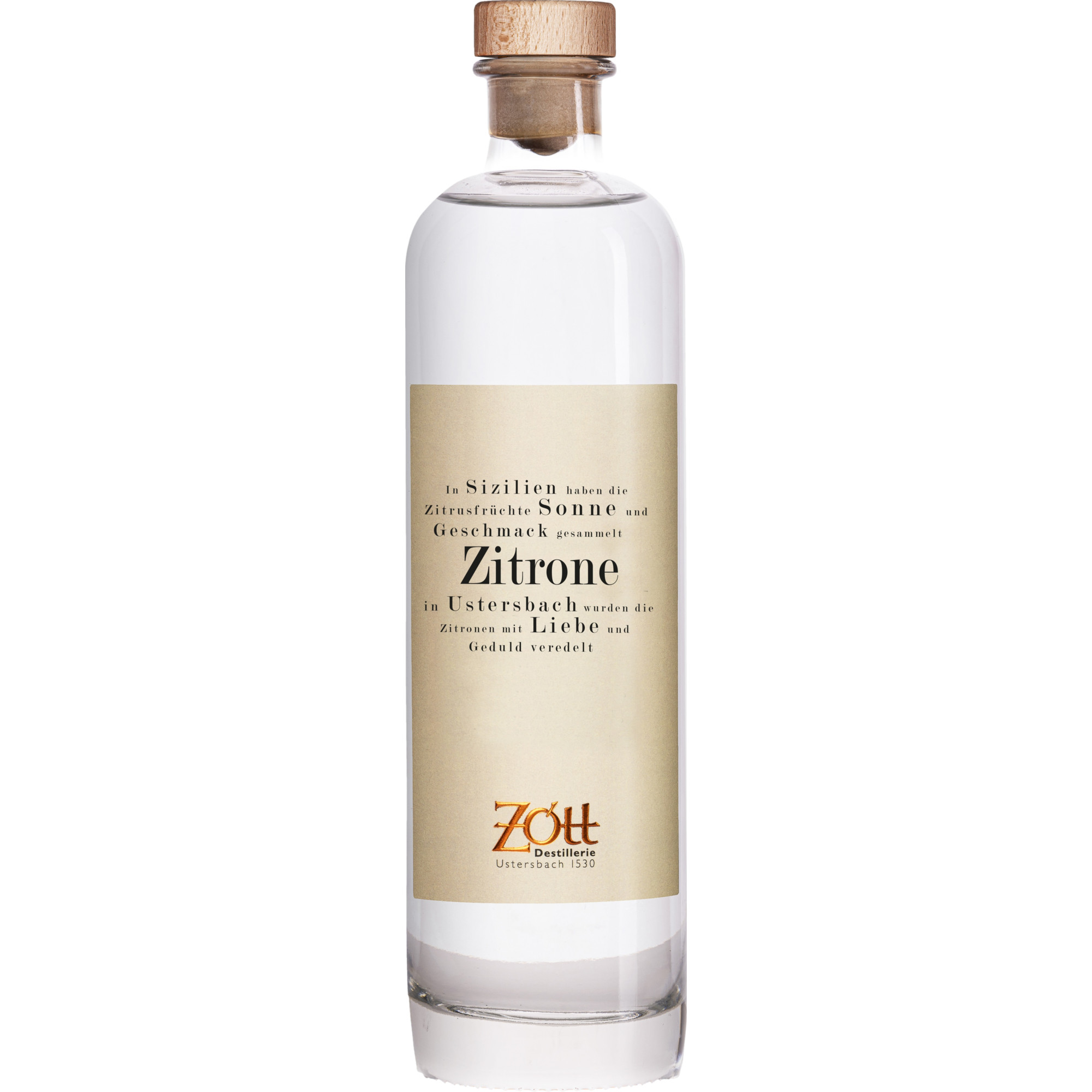 Zott Zitrone Destillat, Deutschland, 0,5 L, 50,5% Vol., Spirituosen